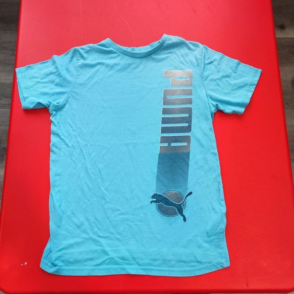 Puma light blue kids T-shirt size M 10-12 - Picture 1 of 4